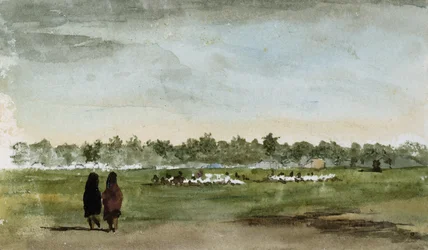 Osage Race Course, Kansas do Sul, 1869-71 (wc no papel)
